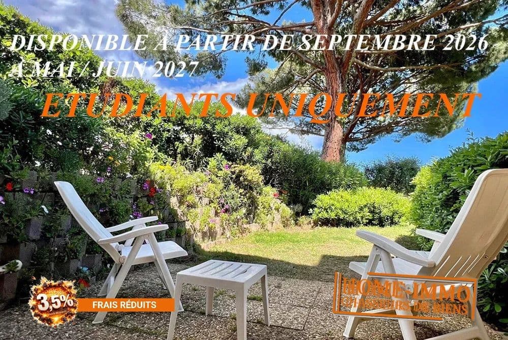 ANTIBES - LOCATION T2 MEUBLE 1ER SEPTEMBRE - BAIL ETUDIANT / MOBILITE